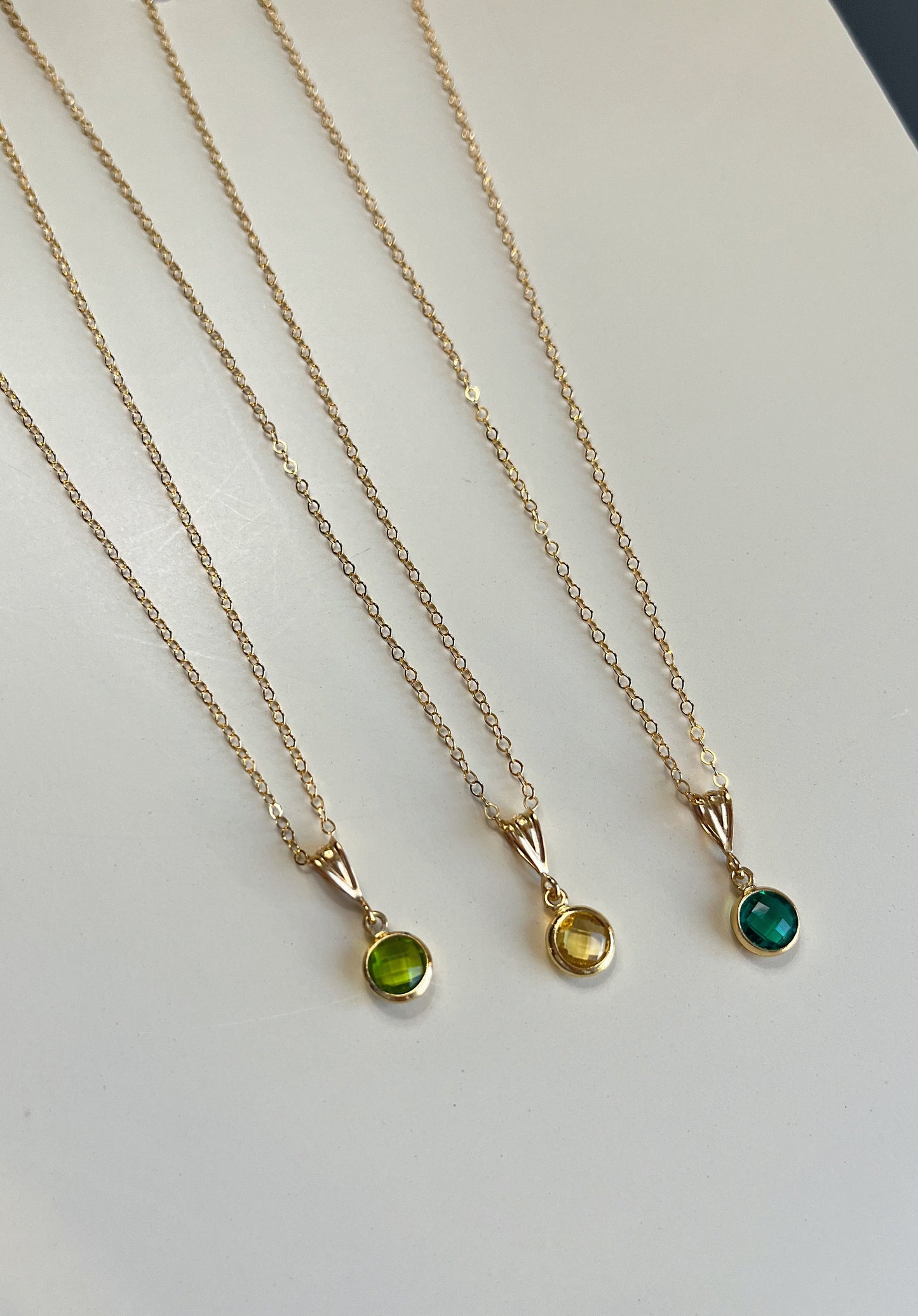 Birthstone Necklace Classic Chain