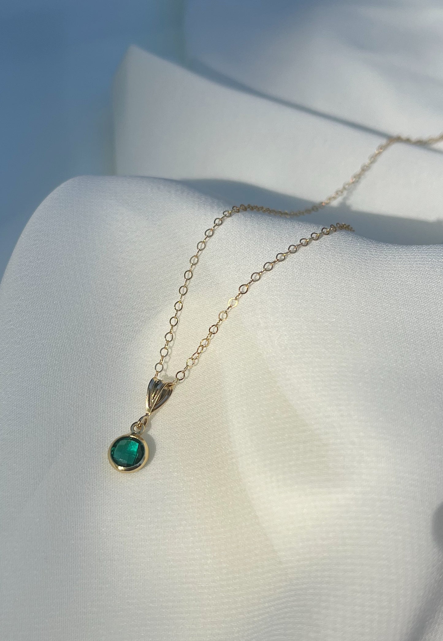 Birthstone Necklace Classic Chain