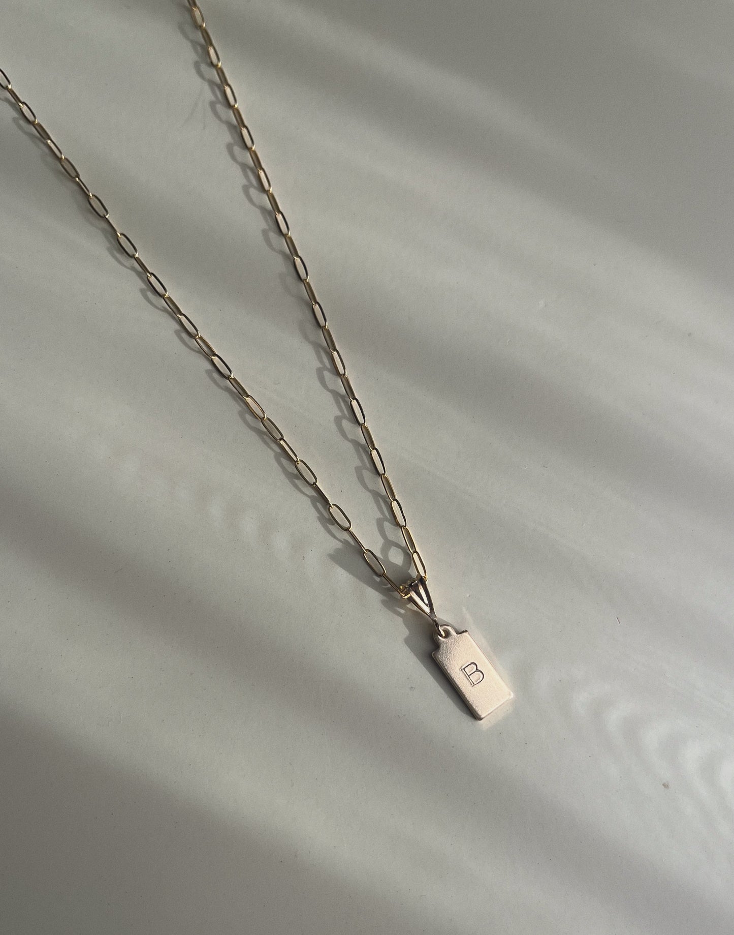 Initial Necklace Gold Piper Chain