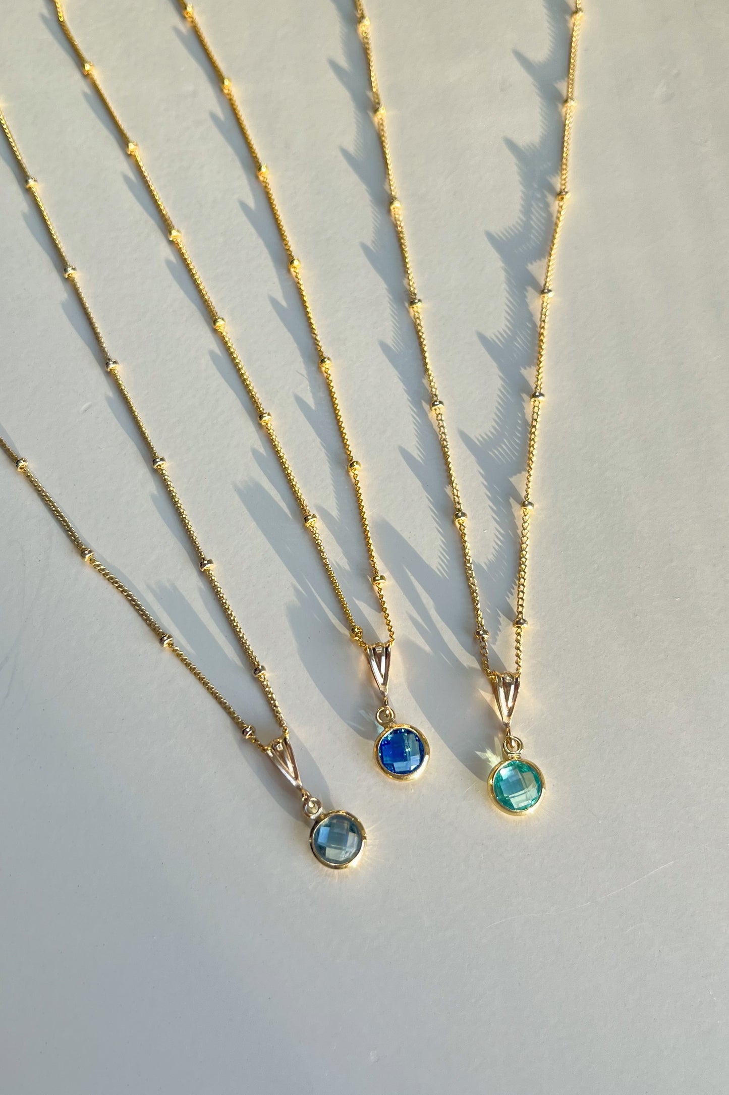 Birthstone Necklace Celeste Chain