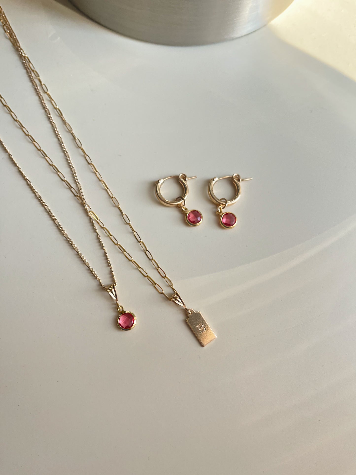 Initial Necklace Gold Piper Chain