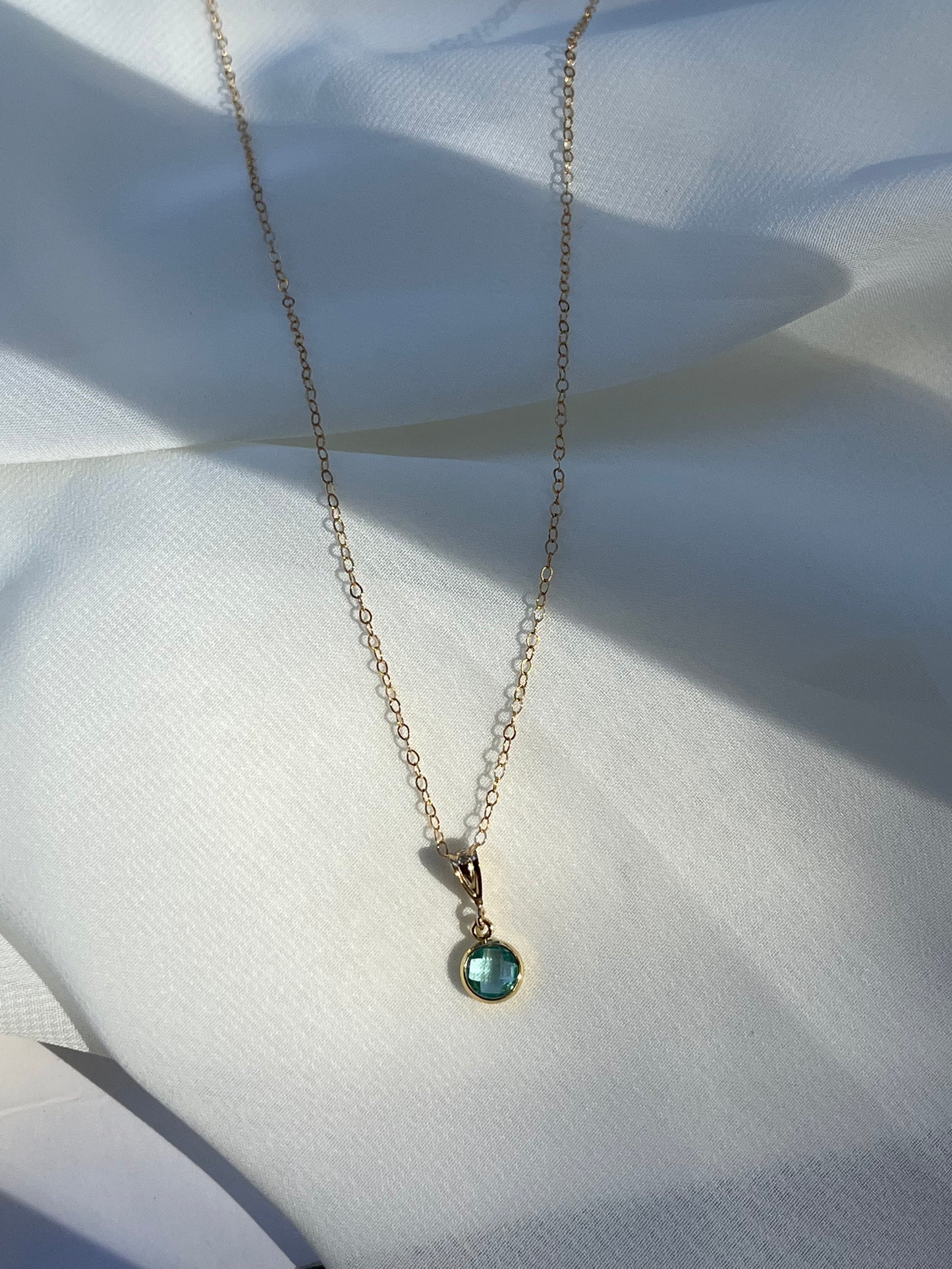 Birthstone Necklace Classic Chain