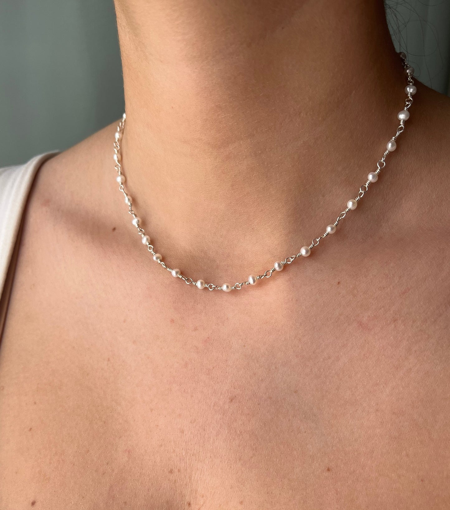 Jane Necklace Small Pearl