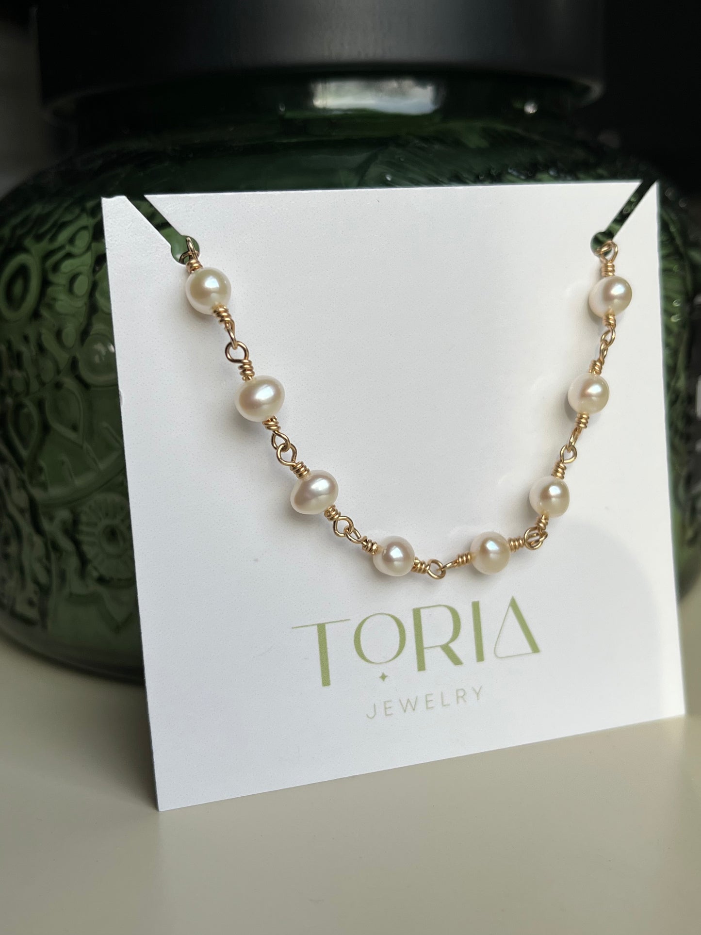 Jane Necklace Medium Pearl