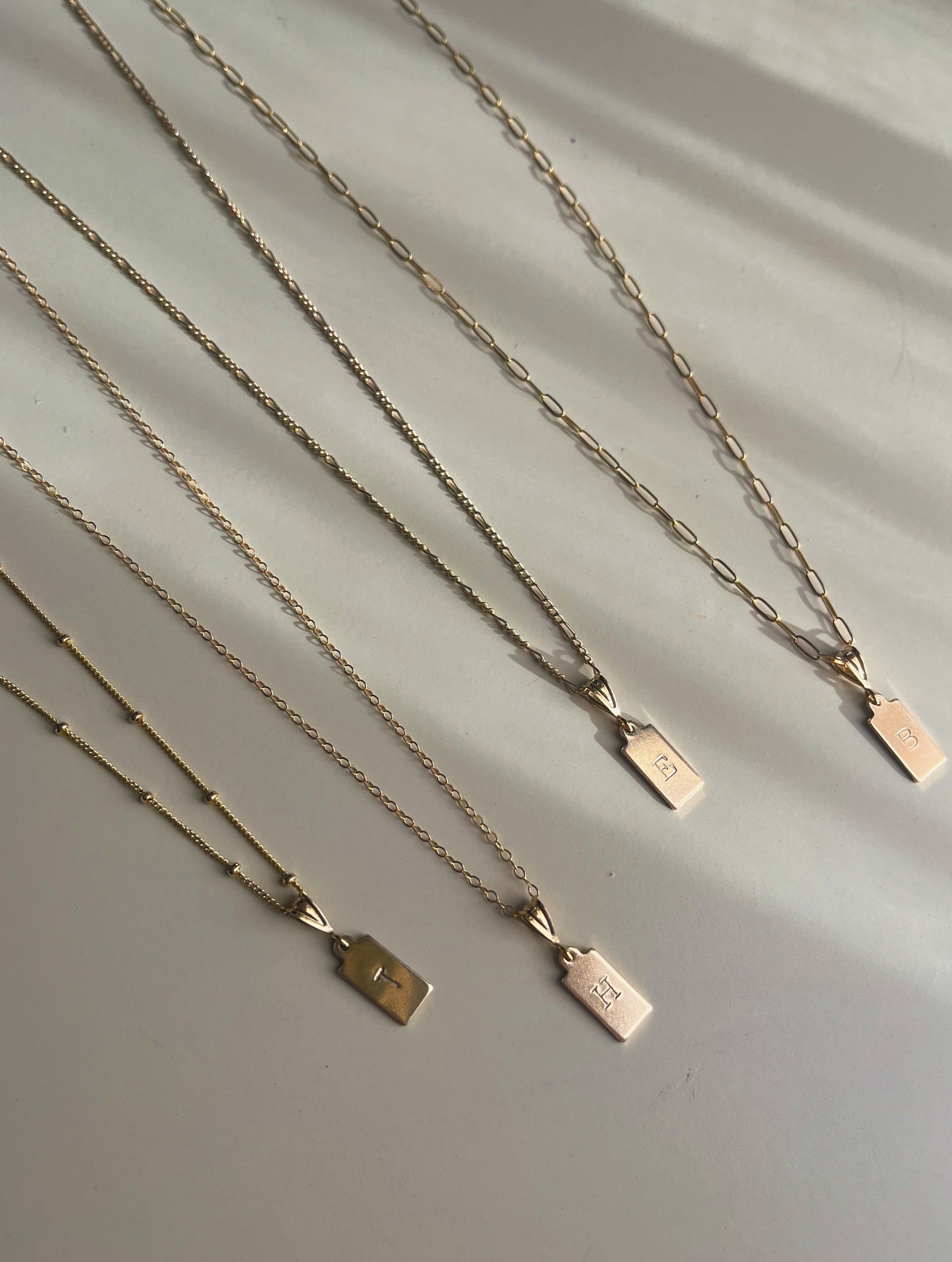 Initial Necklace Gold Celeste Chain