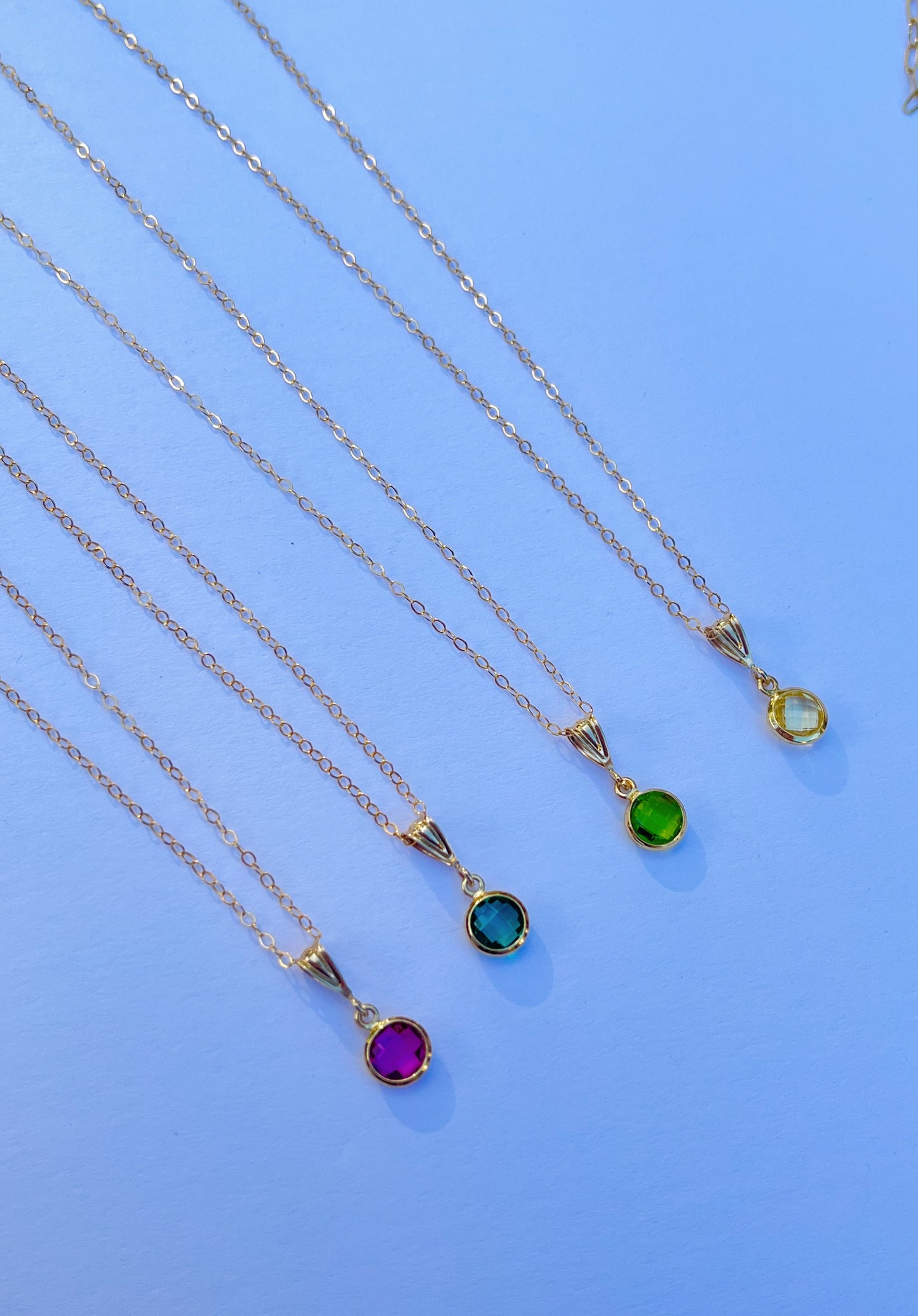 Birthstone Necklace Classic Chain