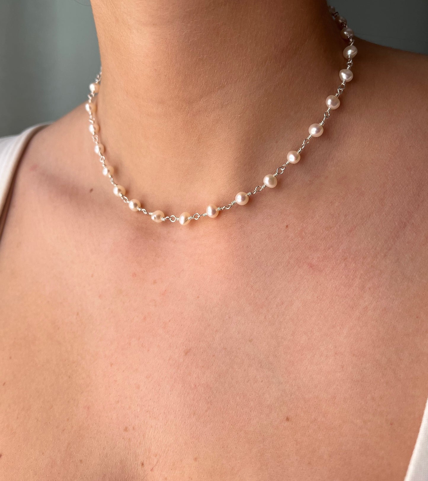Jane Necklace Medium Pearl