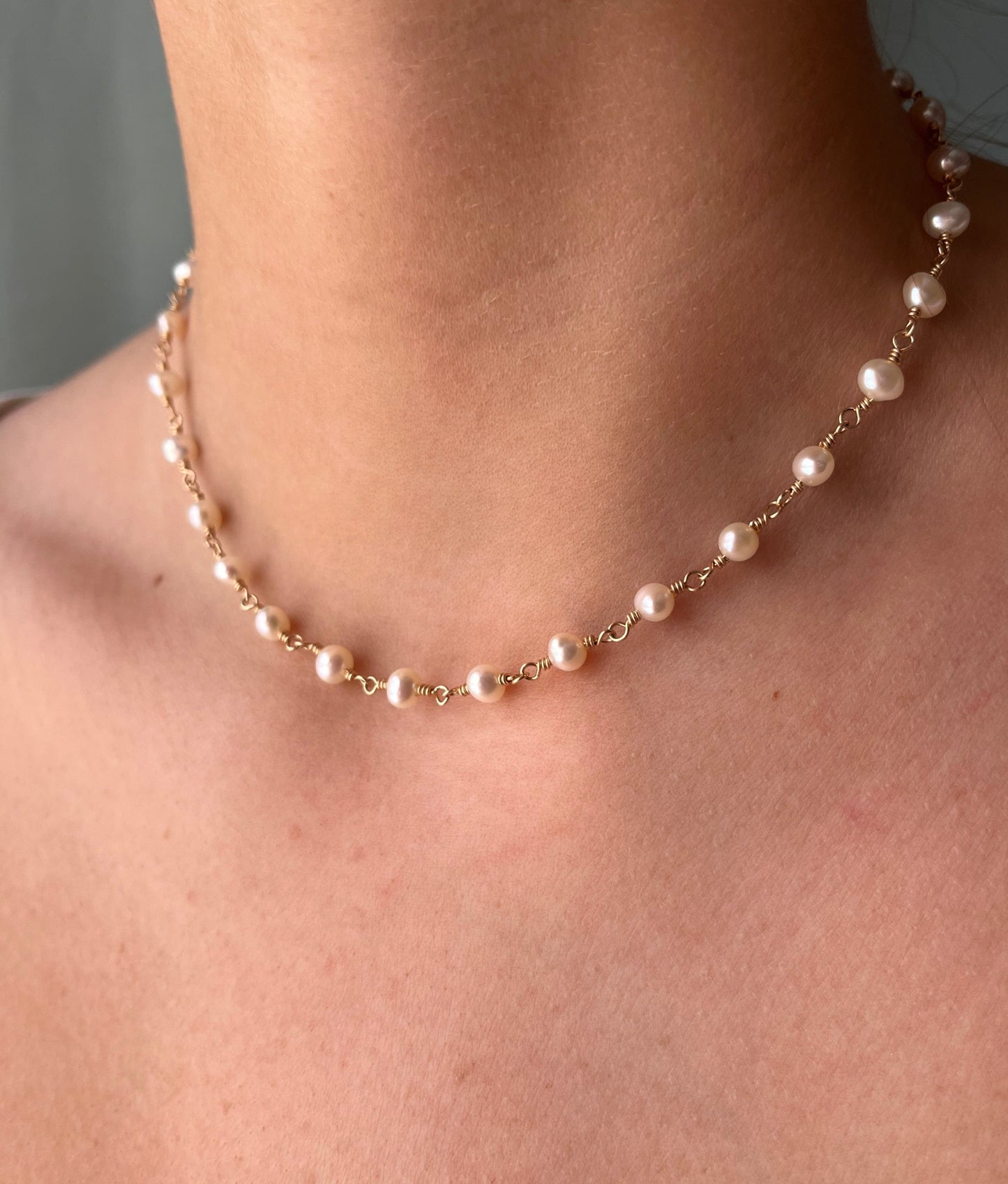 Jane Necklace Medium Pearl